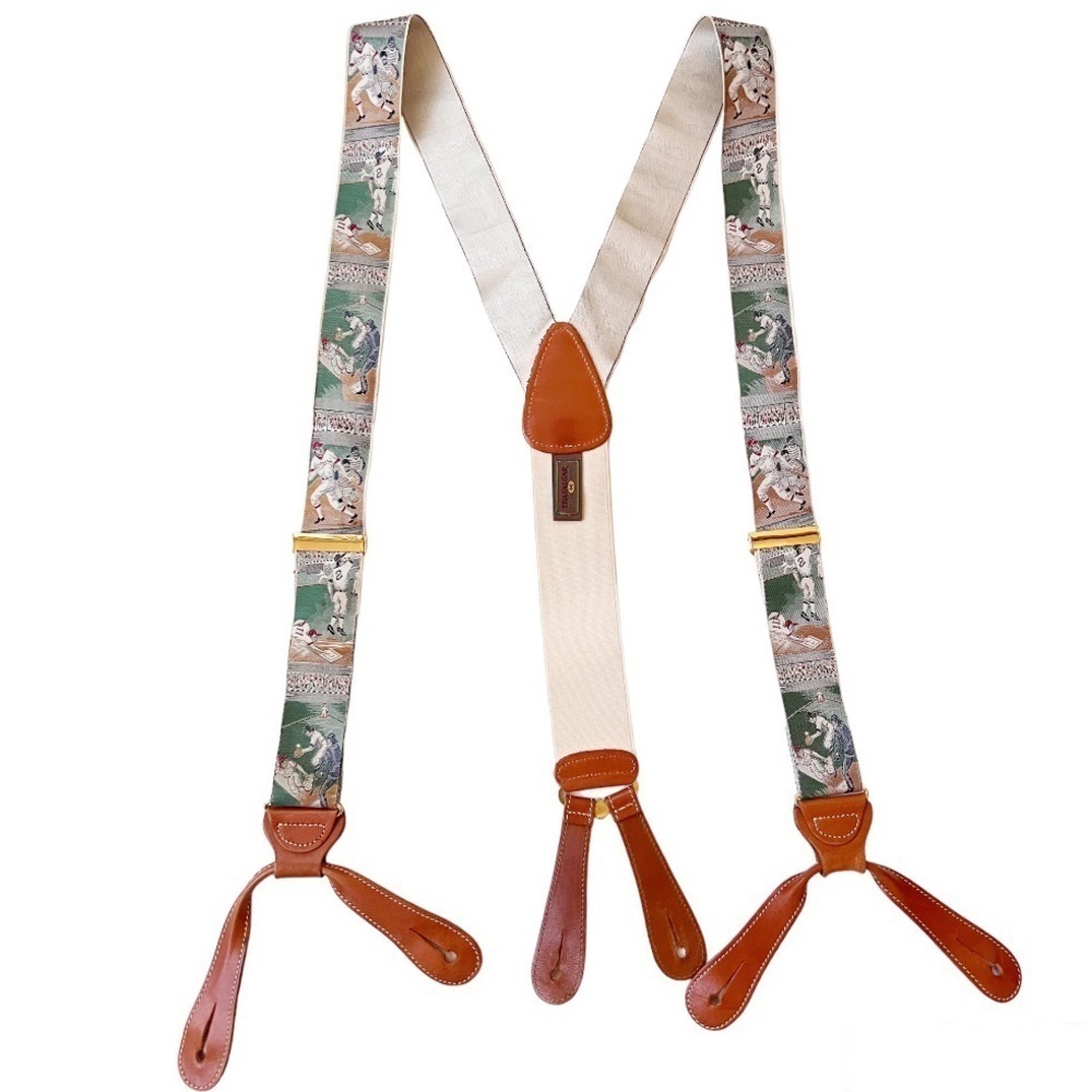 Trafalgar Vintage Baseball Woven Silk Formal End Braces